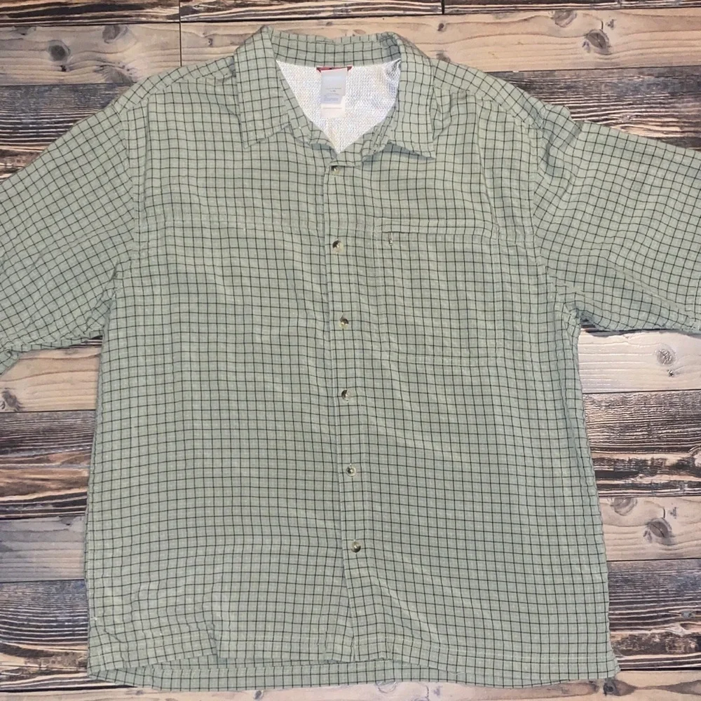 The North Face Olive Checkered Casual Shirt